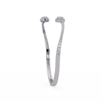 Open Cuff Diamond Bangle Bracelet