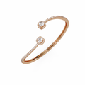 Open Cuff Diamond Bangle Bracelet
