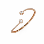 Open Cuff Diamond Bangle Bracelet