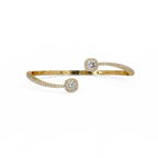Open Cuff Diamond Bangle Bracelet