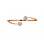 Open Cuff Diamond Bangle Bracelet
