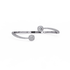 Open Cuff Diamond Bangle Bracelet