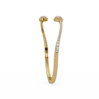 Open Cuff Diamond Bangle Bracelet