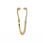 Emerald Cut Diamond Open Cuff Bangle Bracelet