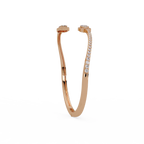Emerald Cut Diamond Open Cuff Bangle Bracelet