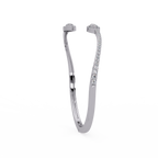 Marquise Halo Open Diamond Cuff Bracelet