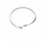 Oval Halo Open Diamond Cuff Bracelet
