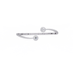 Round Halo Open Diamond Cuff Bracelet
