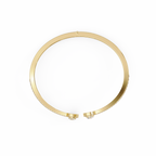 Round Halo Open Diamond Cuff Bracelet