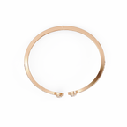 Round Halo Open Diamond Cuff Bracelet