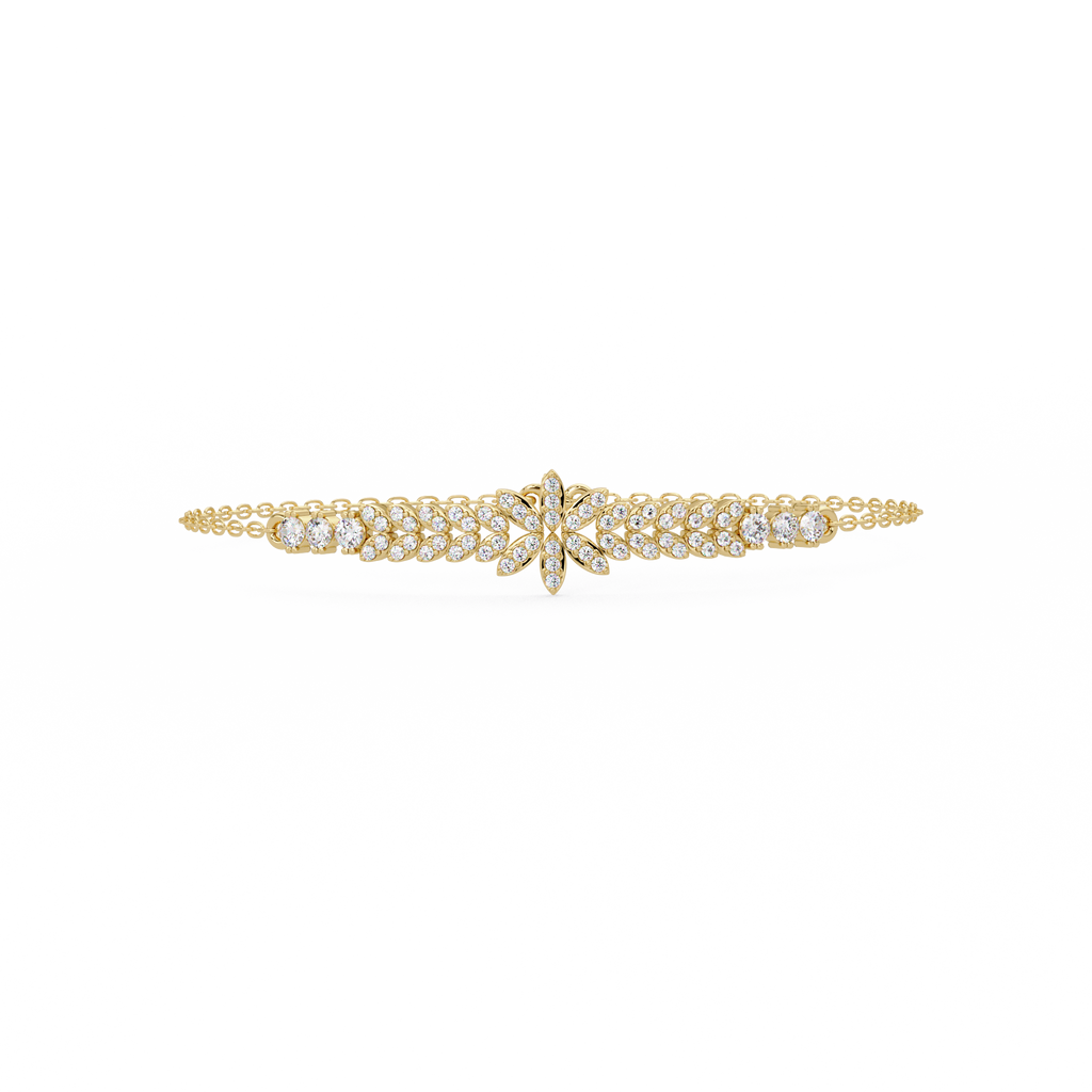 Floral Diamond Tennis Bracelet