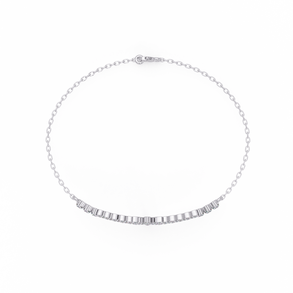 Floral Diamond Tennis Bracelet