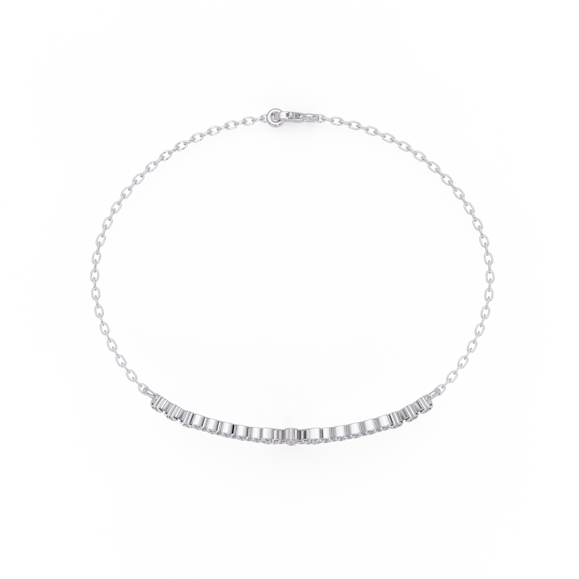 Floral Diamond Tennis Bracelet