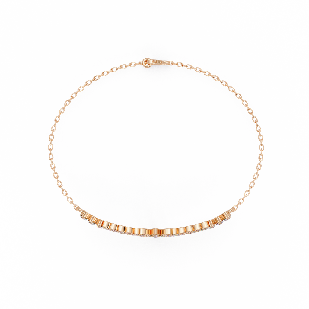 Floral Diamond Tennis Bracelet