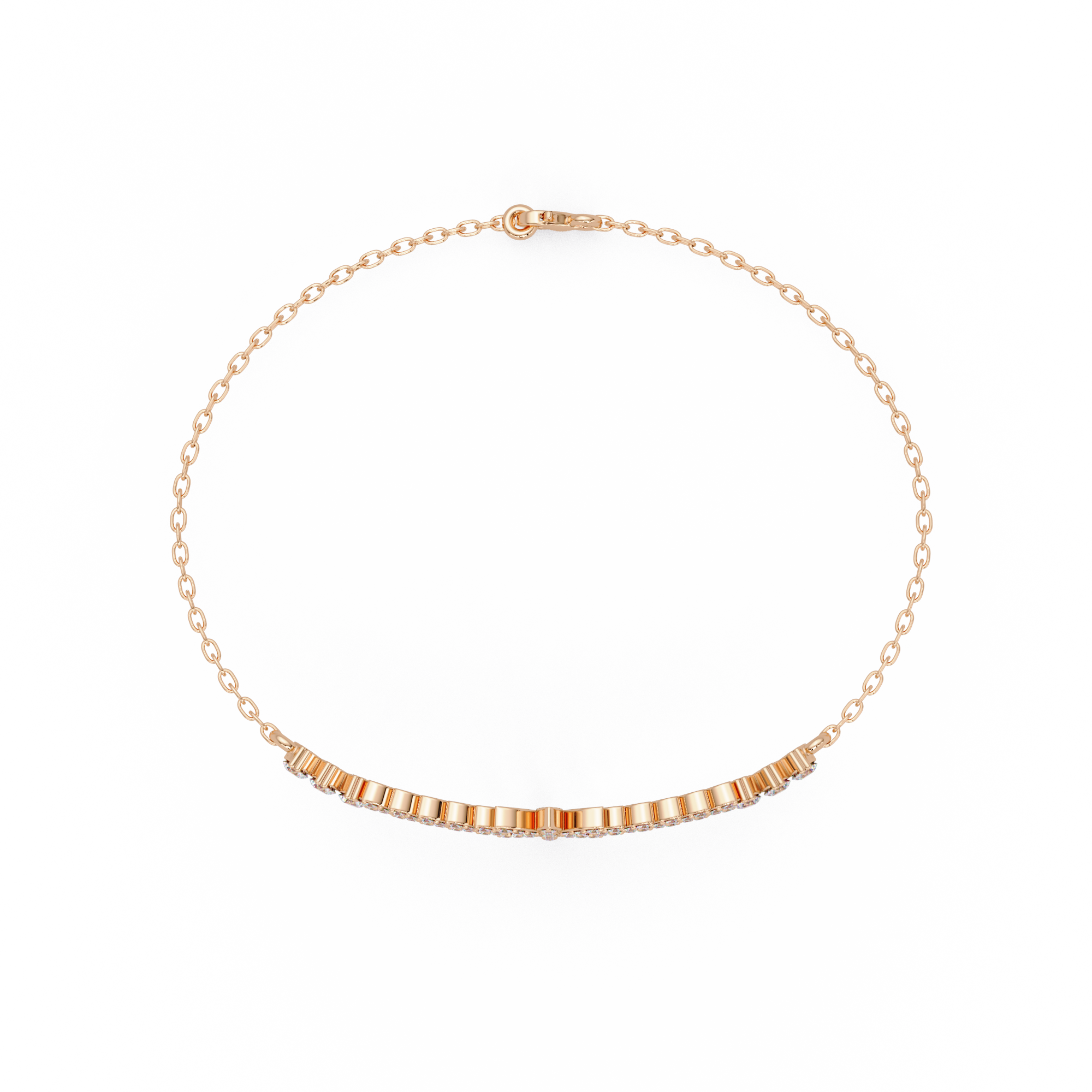 Floral Diamond Tennis Bracelet
