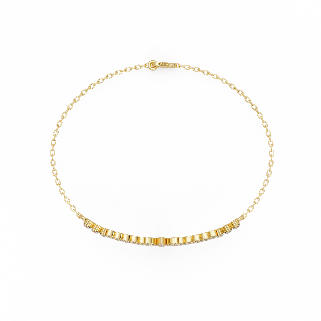Floral Diamond Tennis Bracelet