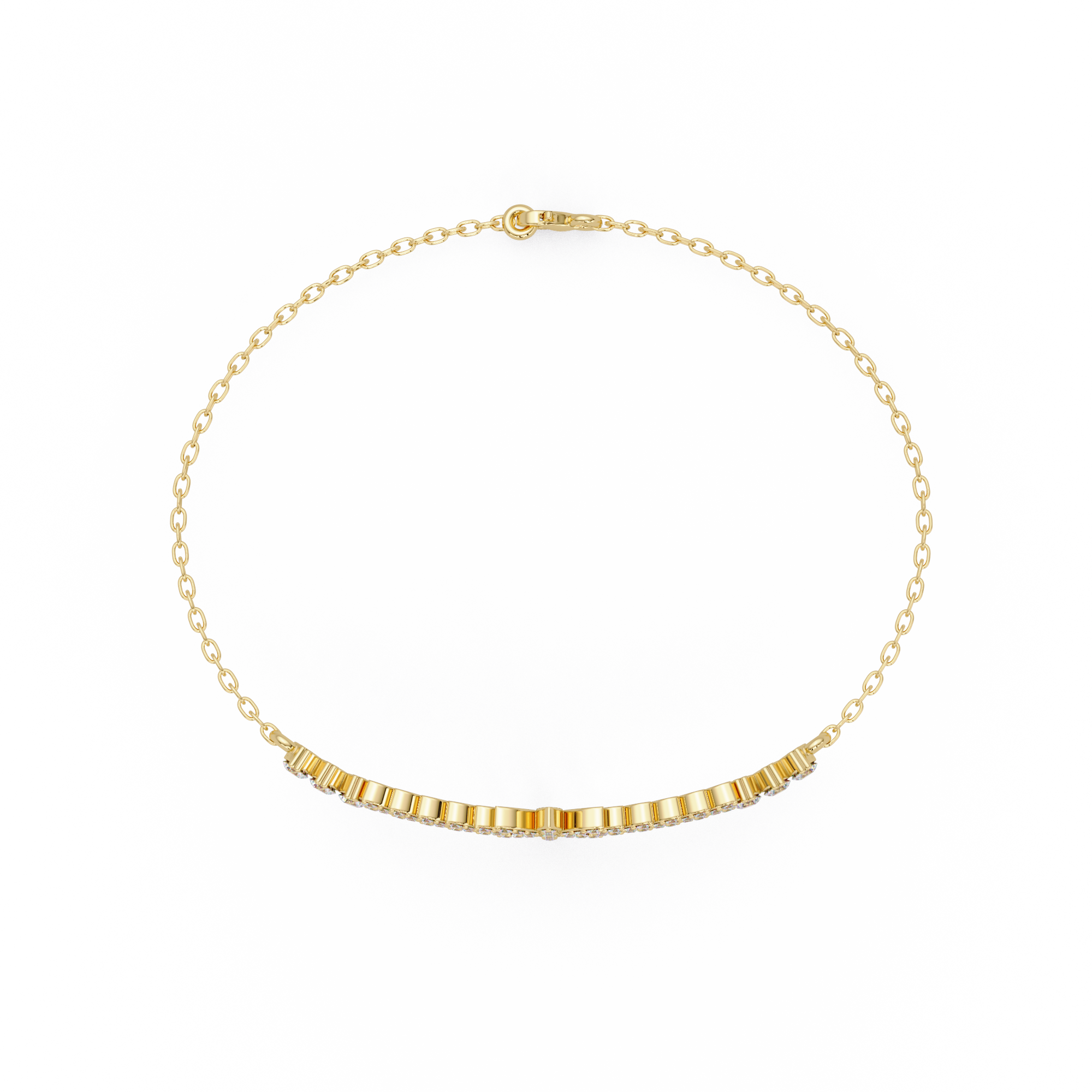Floral Diamond Tennis Bracelet