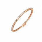 Classic Round Diamond Bar Tennis Bracelet