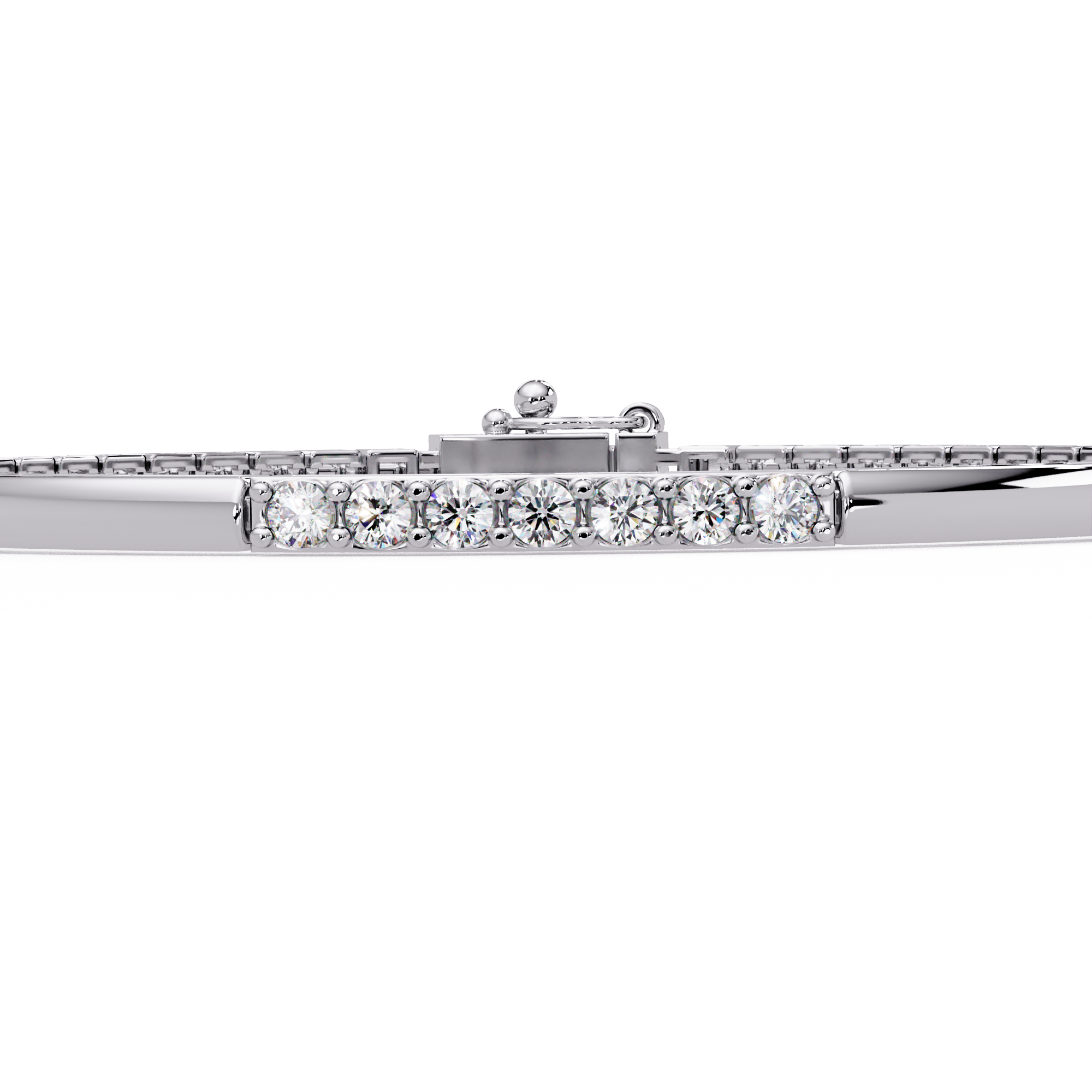 Classic Round Diamond Bar Tennis Bracelet