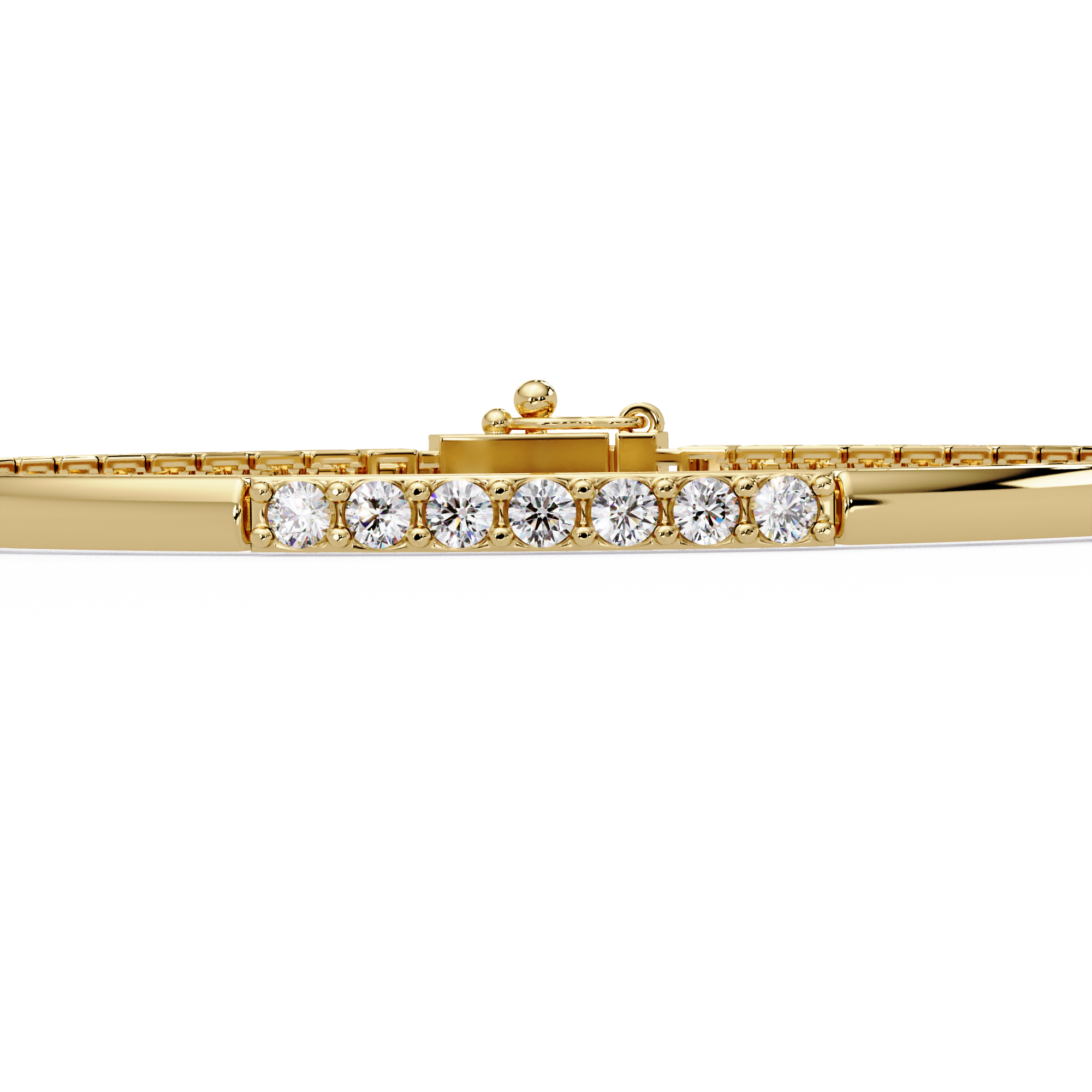 Classic Round Diamond Bar Tennis Bracelet