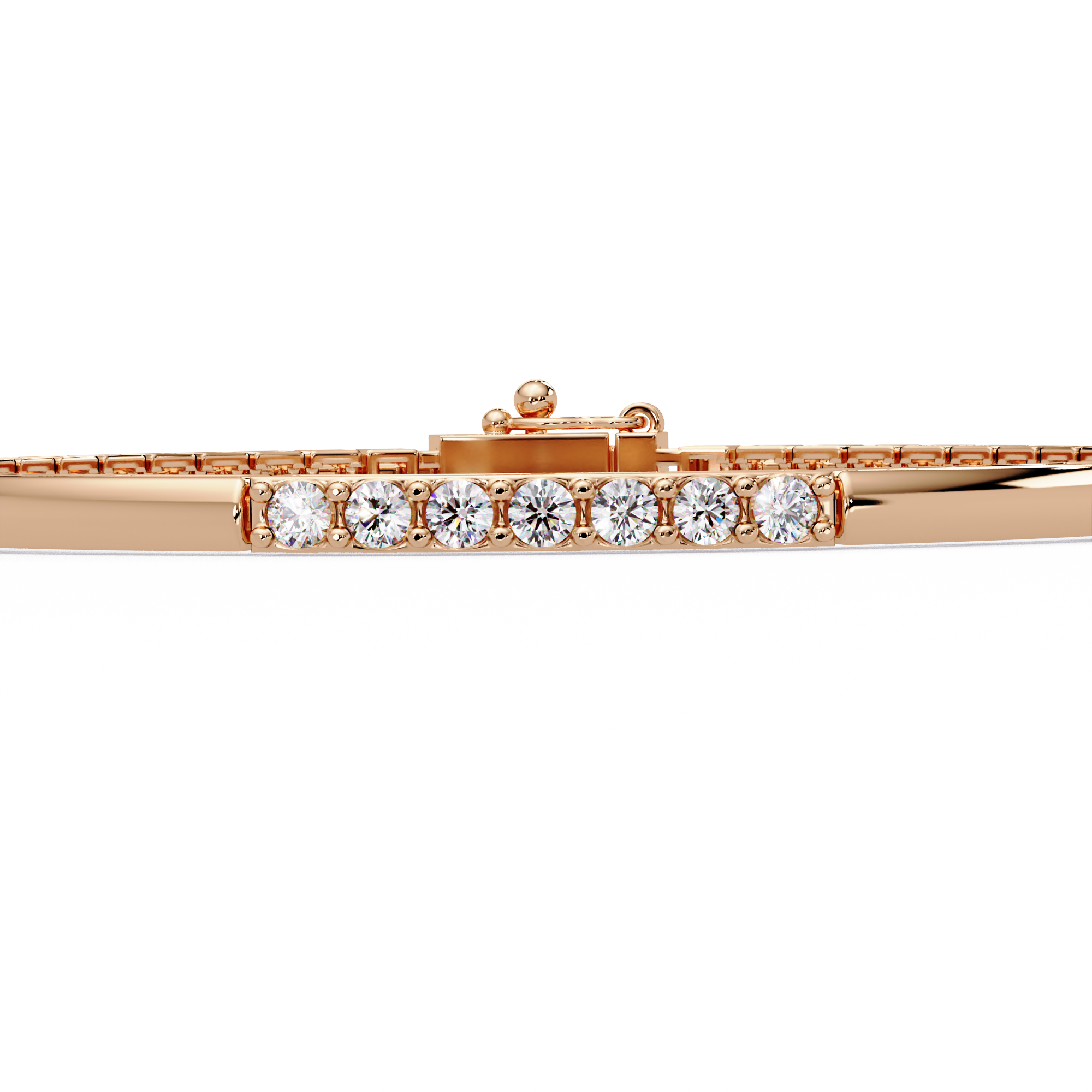Classic Round Diamond Bar Tennis Bracelet