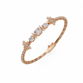 Butterfly Floral Cushion Cut Diamond Tennis Bracelet