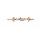 Butterfly Floral Cushion Cut Diamond Tennis Bracelet