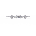 Butterfly Floral Cushion Cut Diamond Tennis Bracelet