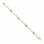 Asscher Diamond Station Tennis Bracelet