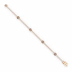 Asscher Diamond Station Tennis Bracelet