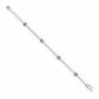 Asscher Diamond Station Tennis Bracelet