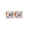 Round Brilliant Cut Solitaire Stud Earrings – 2.57 CTW