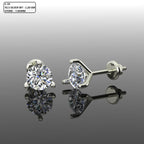 Round Brilliant Solitaire Diamond Stud Earrings – Screw Back | 2.57 CTW | ERCAD-002