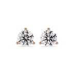 Round Brilliant Solitaire Diamond Stud Earrings – Screw Back | 2.57 CTW | ERCAD-002
