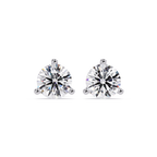 Round Brilliant Solitaire Diamond Stud Earrings – Screw Back | 2.57 CTW | ERCAD-002