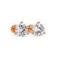 Round Brilliant Solitaire Diamond Stud Earrings – Screw Back | 2.57 CTW | ERCAD-002