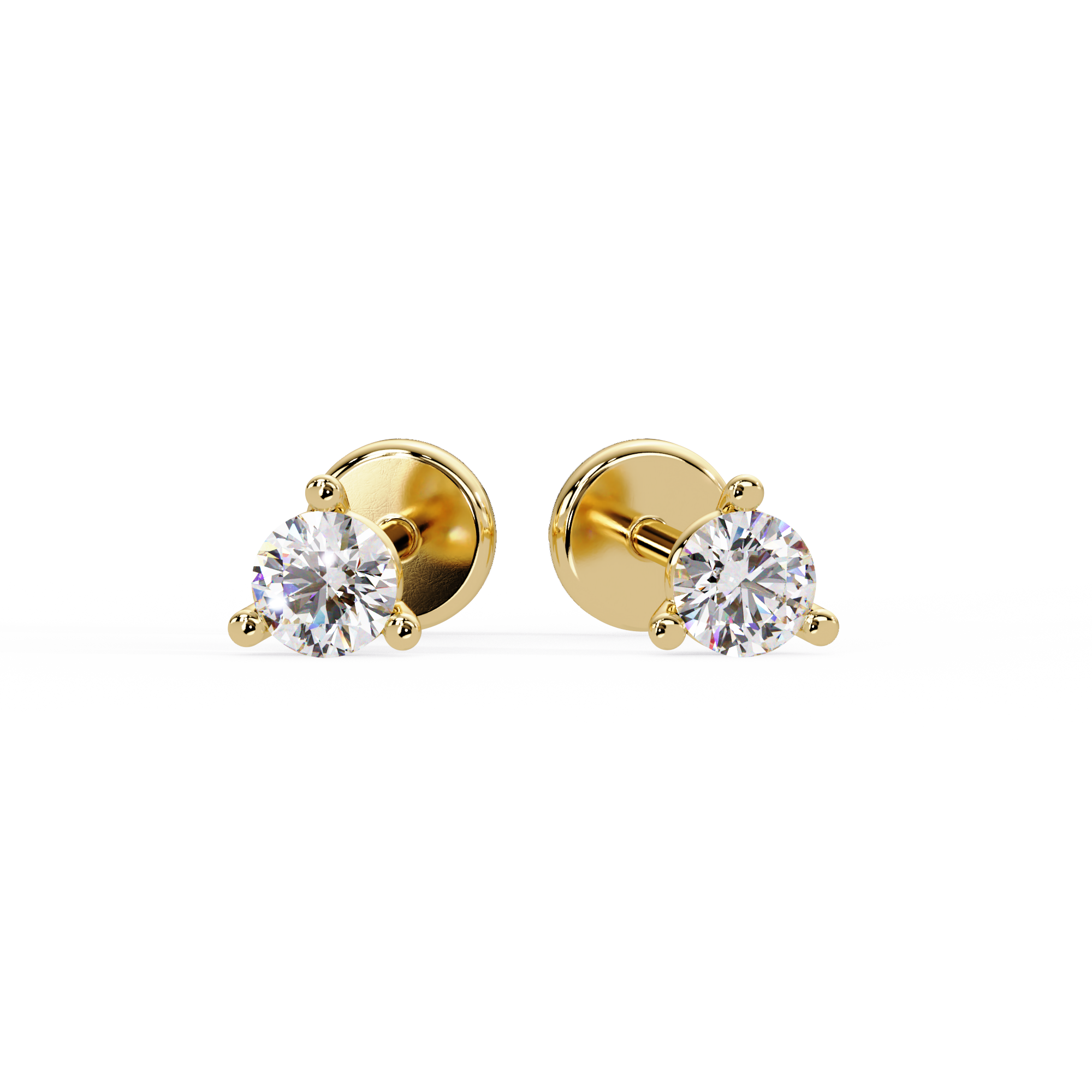 Classic Solitaire Diamond Stud Earrings