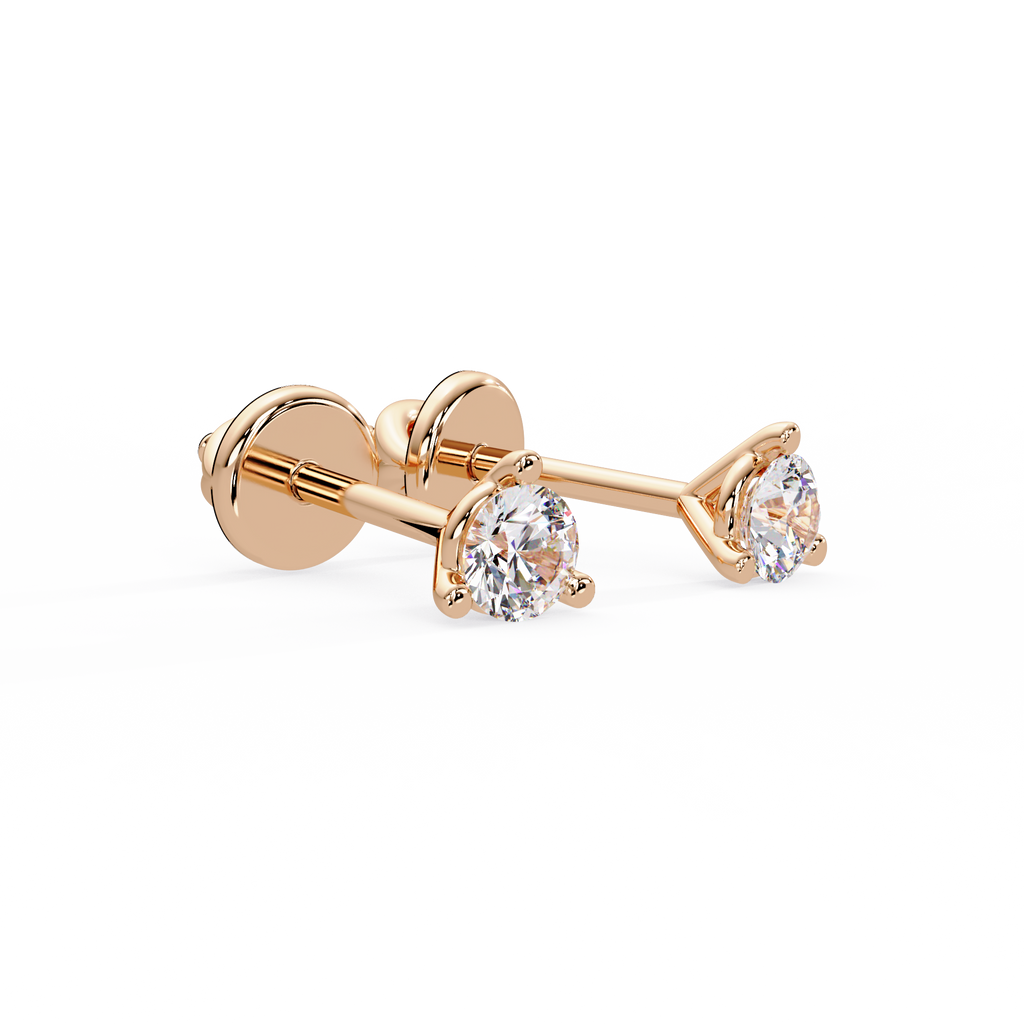 Classic Solitaire Diamond Stud Earrings