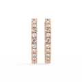 Classic Diamond Hoop Earrings – Round Cut