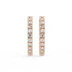 Classic Diamond Hoop Earrings – Round Cut