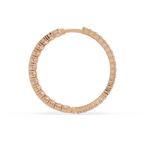 Classic Diamond Hoop Earrings – Round Cut