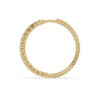 Classic Diamond Hoop Earrings – Round Cut