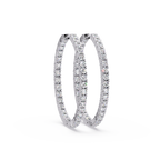 Classic Diamond Hoop Earrings – Round Cut