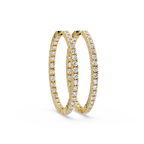 Classic Diamond Hoop Earrings – Round Cut