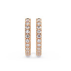 Classic Round Diamond Hoop Earrings