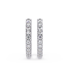 Classic Round Diamond Hoop Earrings
