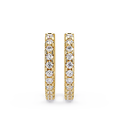 Classic Round Diamond Hoop Earrings