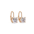Classic Round Solitaire Diamond Leverback Earrings