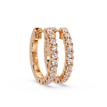 Classic Round Diamond Hoop Earrings