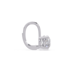 Classic Round Solitaire Diamond Leverback Earrings